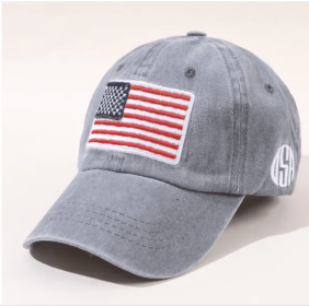 New baseball hat washed and made old letters peaked cap tide men and women American flag cotton multicolor hat